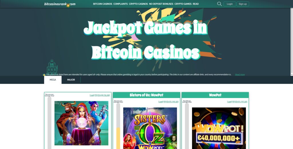 Bitcasino Progressive Win