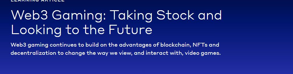 Web3 Gaming — Potential of Play-to-Earn Models