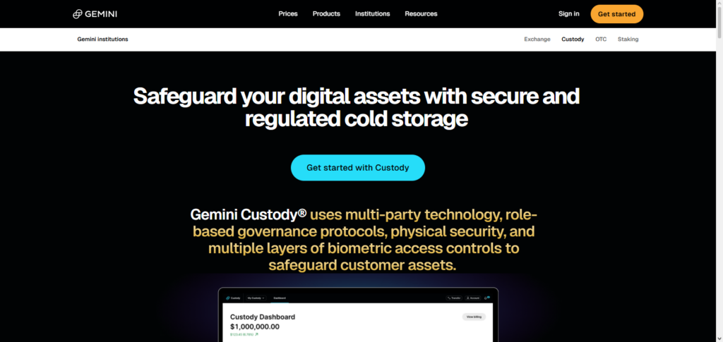 Gemini Custody