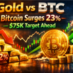 Gold vs BTC: Bitcoin Surges 23% – $75K Target Ahead