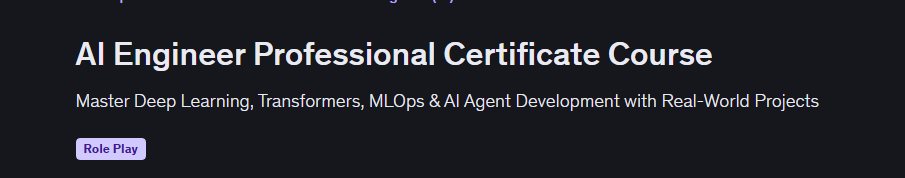 AI Engineering Professional Certificate