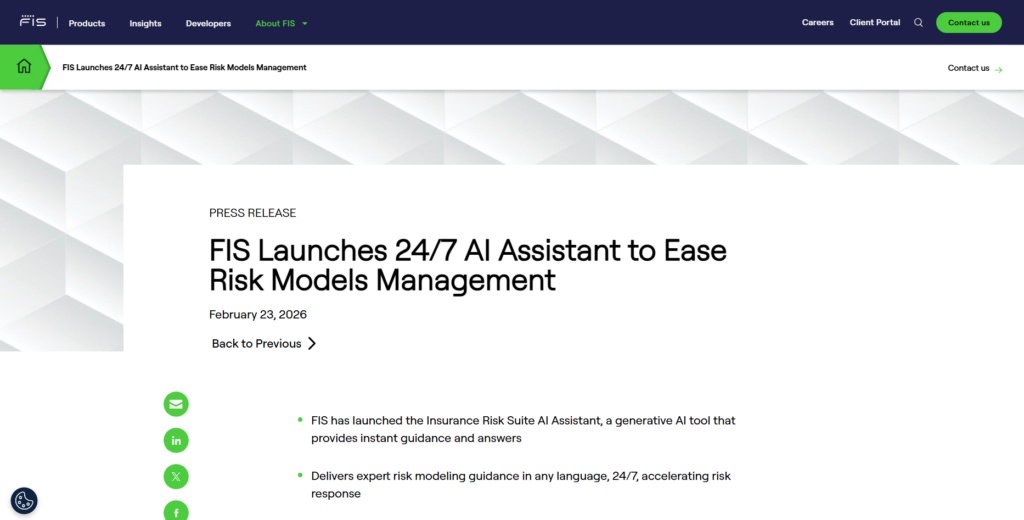 10 Financial Software Tools That Integrate Banking, Crypto, and AI Insights 7 FIS Global AI Risk Suite
