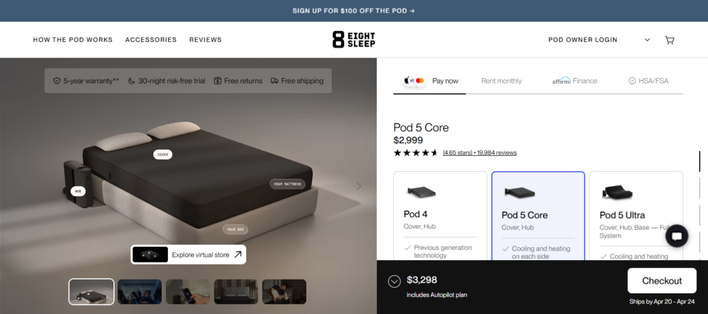 Eight Sleep Pod 4 Cover