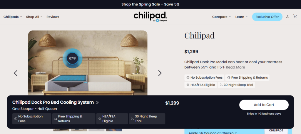 10. Sleepme Dock Pro