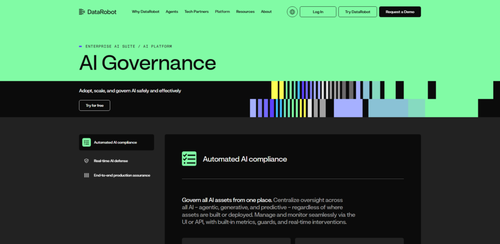 DataRobot AI Governance Platform