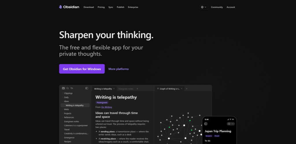 Obsidian (with AI plugins)