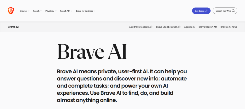 Brave AI Privacy Suite