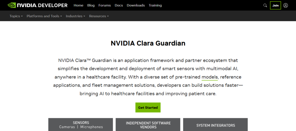 NVIDIA Clara Guardian (Edge AI)