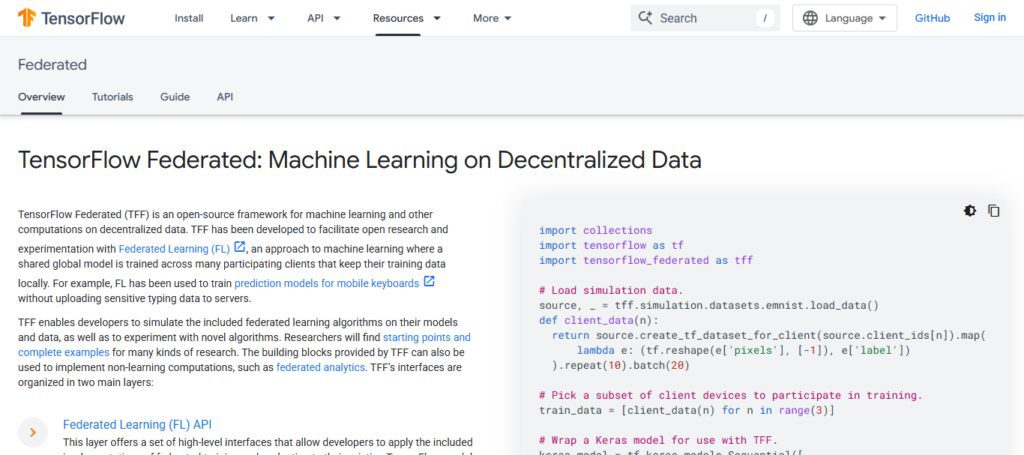 Google TensorFlow Federated