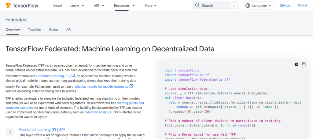 Google TensorFlow Federated