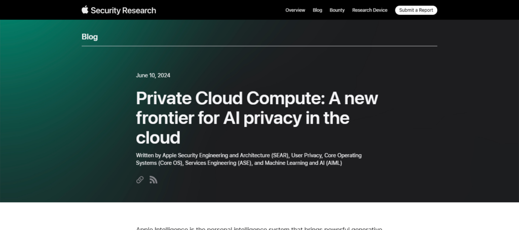 Apple Private Cloud Compute + Core ML