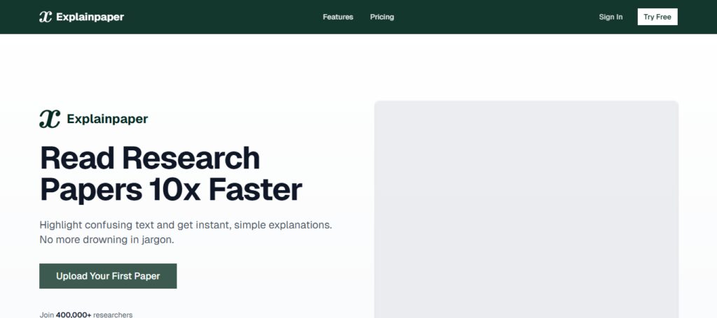 Explainpaper AI