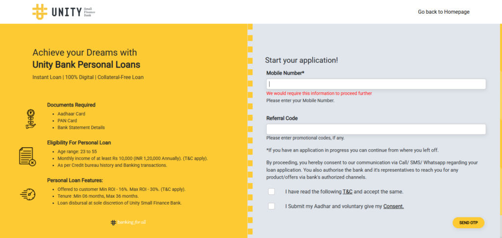 Unity Small Finance Bank