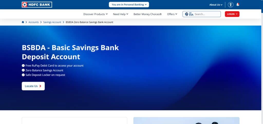 HDFC Bank Basic Savings Account