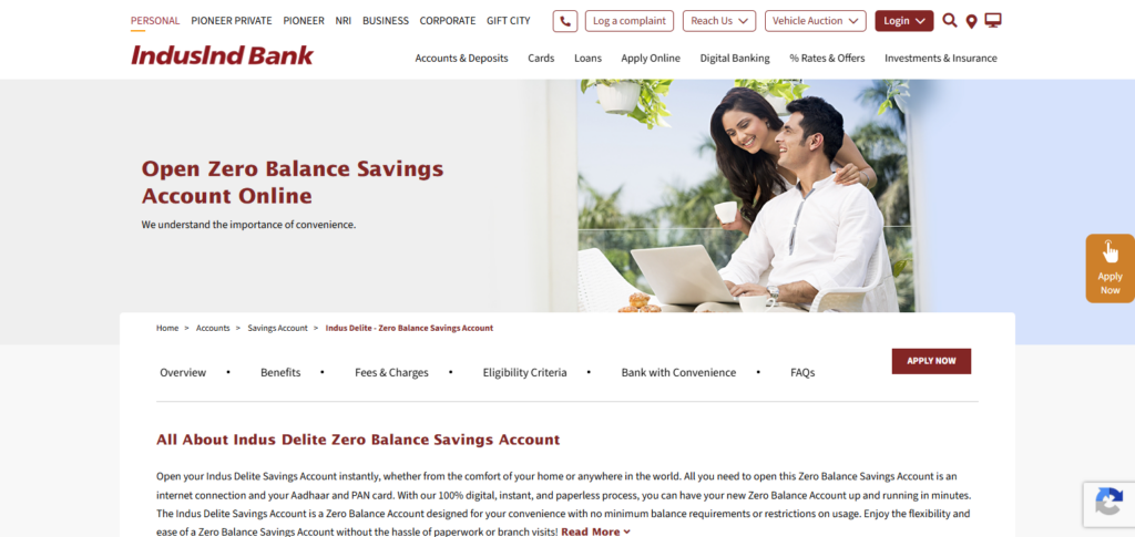 Indus Online Savings Accountby IndusInd Bank