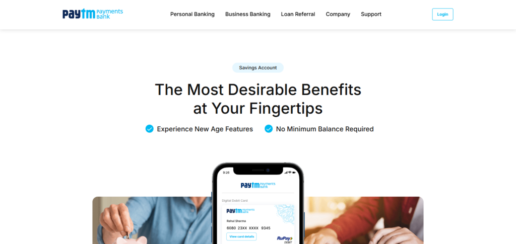 Paytm Payments Bank Savings Account