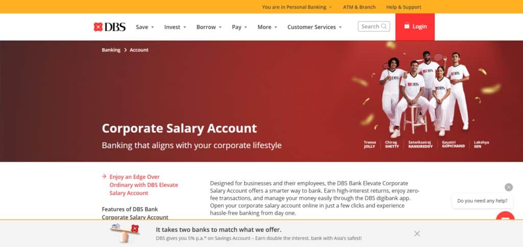 DBS Bank Salary Account