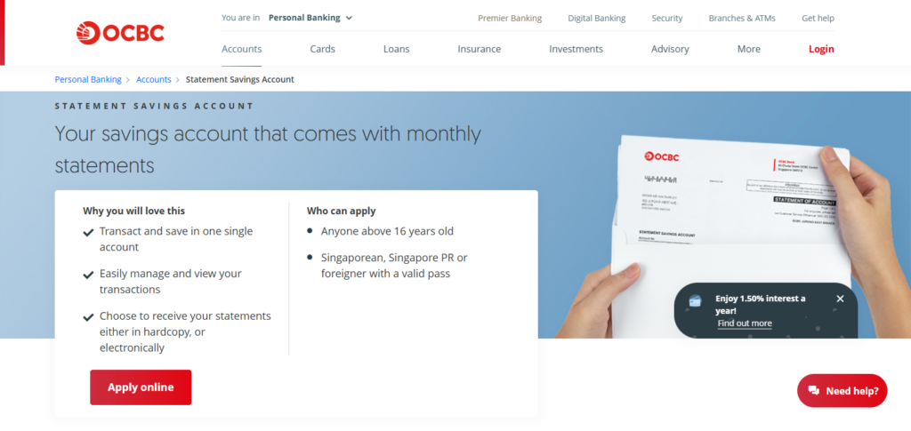 OCBC Bank Salary Account