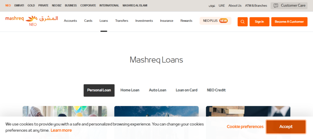  Mashreq Bank Expat Loans (UAE)