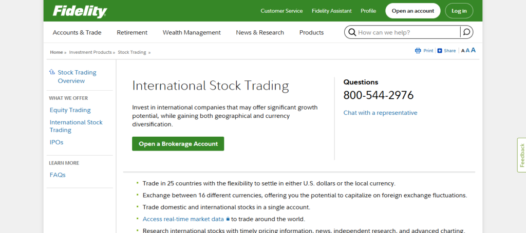 Fidelity International Trading