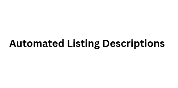 Automated Listing Descriptions