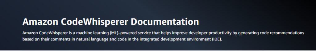 Amazon CodeWhisperer