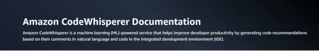 Amazon CodeWhisperer