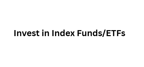  Invest in Index Funds/ETFs