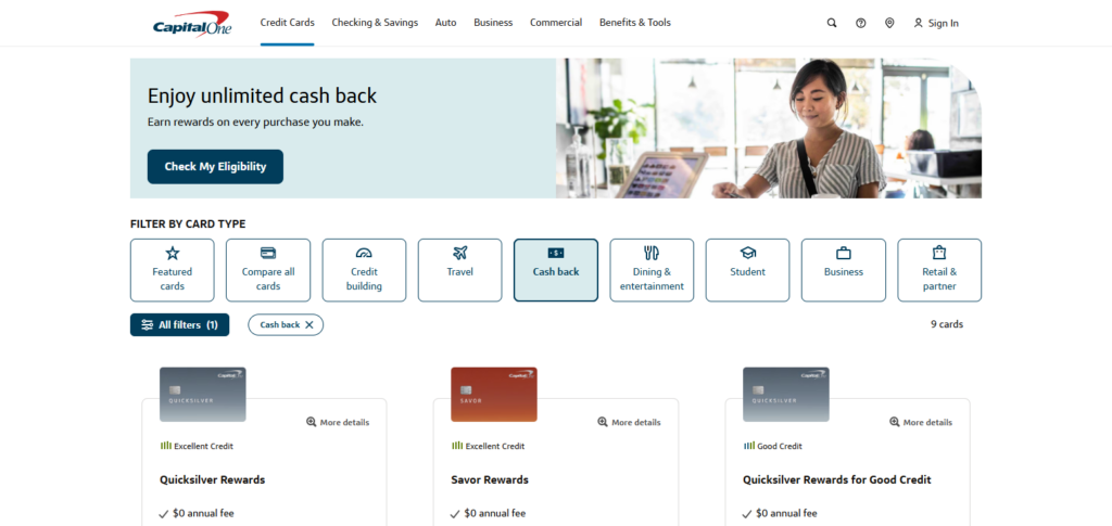  Capital One Quicksilver Cash Rewards