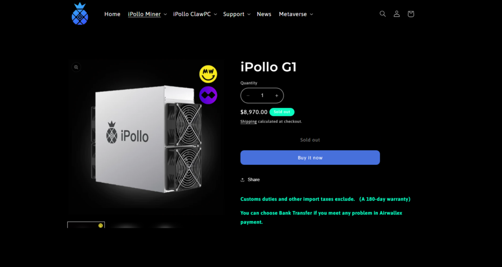 iPollo G1 Scrypt