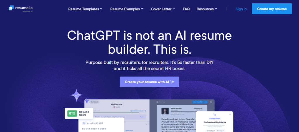 Resume.io AI