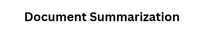 Document Summarization