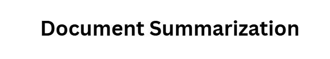 Document Summarization