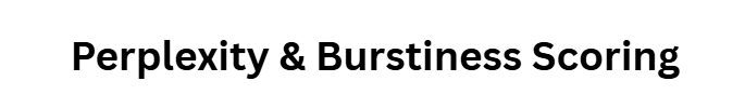 Perplexity & Burstiness Scoring