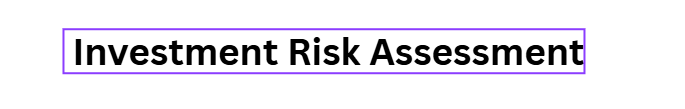  Investment Risk Assessment