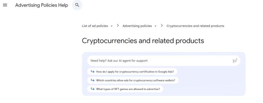 Google Ads (Crypto-Compliant)