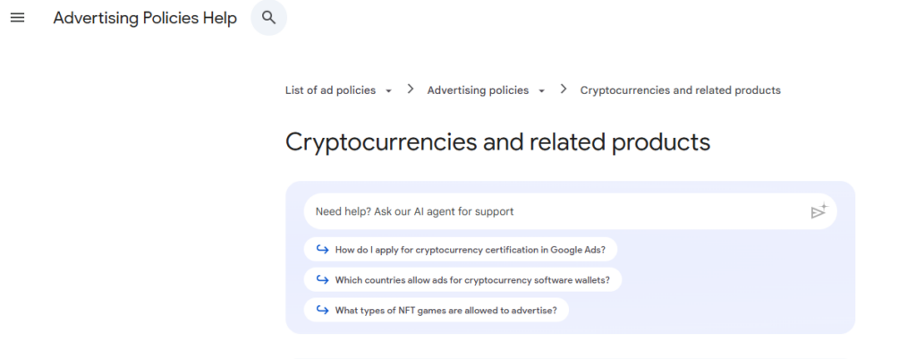 Google Ads (Crypto-Compliant)