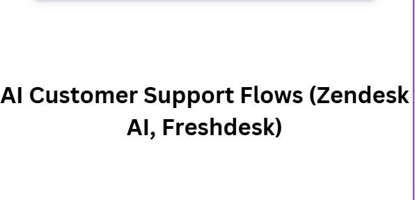 AI Customer Support Flows (Zendesk AI, Freshdesk)