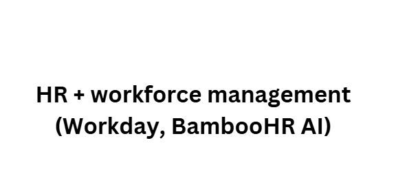 HR + workforce management (Workday, BambooHR AI)