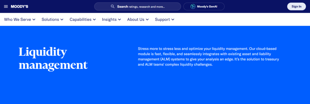 10 Best Platforms for Tracking Liquidity Risk in Portfolios 5 Moody’s Analytics RiskAuthority Liquidity