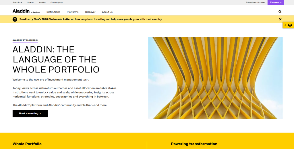 10 Best Tools for Monitoring Portfolio Correlation Risks 9 BlackRock Aladdin