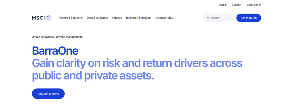 10 Best Tools for Monitoring Portfolio Correlation Risks 8 MSCI BarraOne