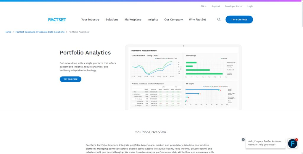 FactSet Portfolio Analytics 