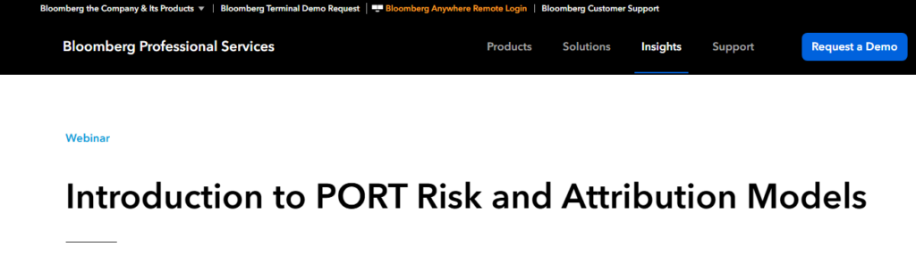 10 Best Platforms for Multi-Asset Risk Exposure Tracking 4 Bloomberg PORT
