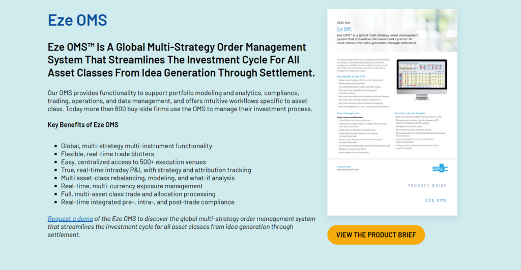 10 Best Platforms for Multi-Asset Risk Exposure Tracking 10 SS&C Eze OMS