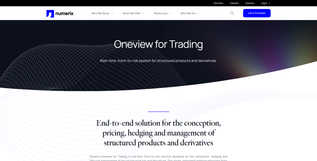 10 Best Platforms for Multi-Asset Risk Exposure Tracking 11 Numerix Oneview