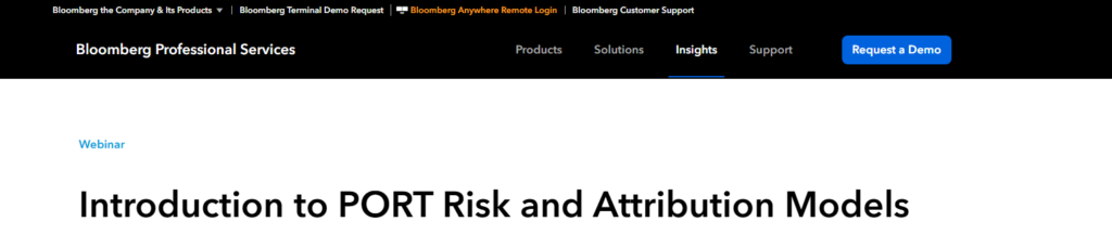 Bloomberg PORT