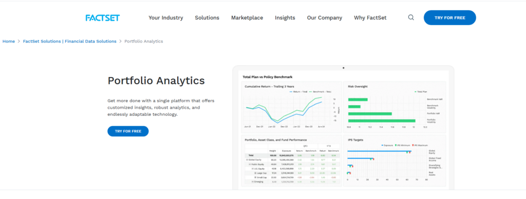 FactSet Portfolio Analytics