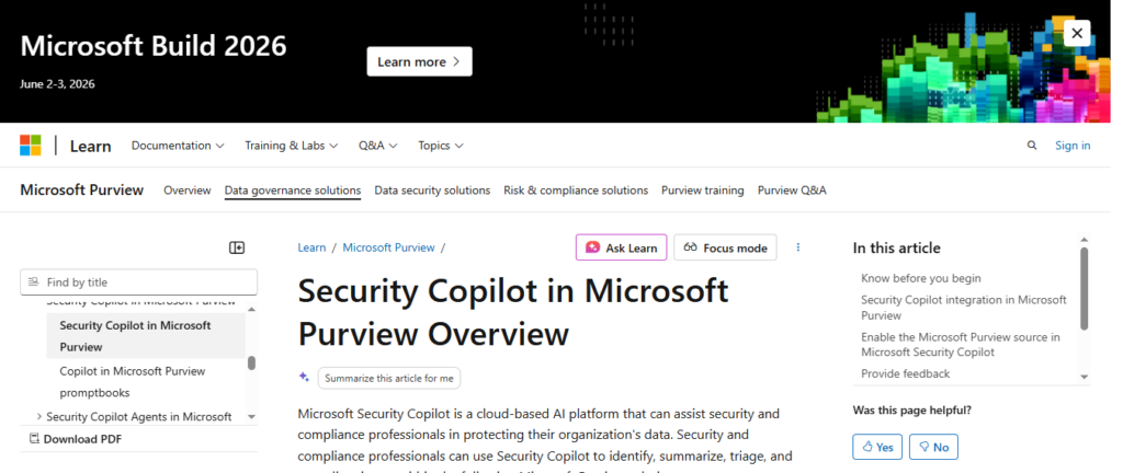 Microsoft Purview + AI Copilot