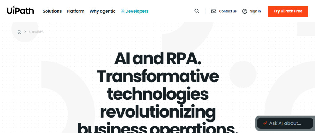UiPath AI-Powered RPA